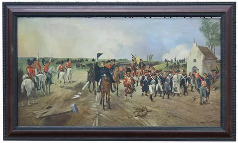 Eugène Chaperon, The Salute, Oil on board