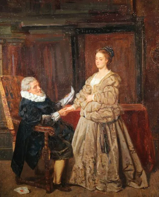 Paying a Visit by Jakob Becker, oil on canvas, offered Sep 2021