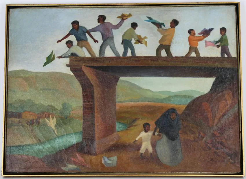 Adolfo Mexiac, Untitled, Oil on canvas