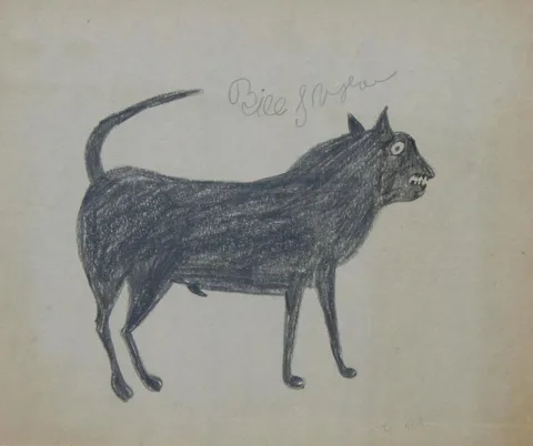 Bill Traylor, Untitled, Graphite & Crayon on Card