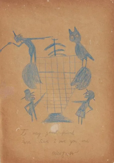 Untitled by Bill Traylor, Pencil & Crayon, sold Sep 2021