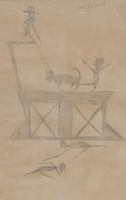 Bill Traylor, Untitled, Graphite on Paper