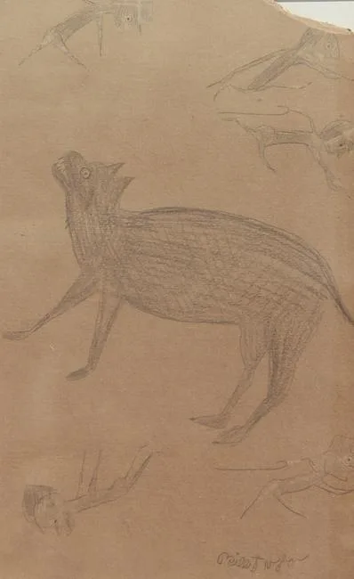 Bill Traylor, Untitled, Graphite on Card