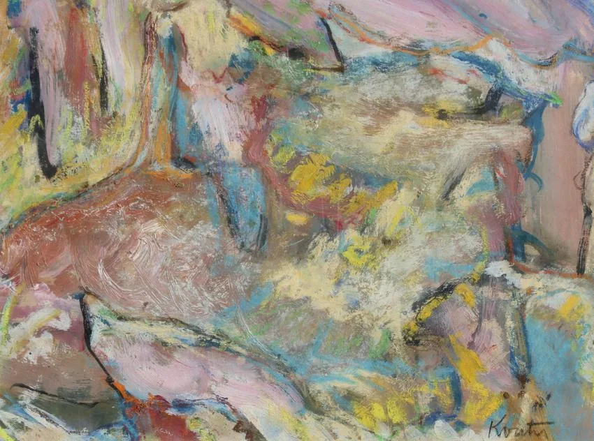 Great Stuff by Thomas Koether, Oil on Paper, sold Sep 2021