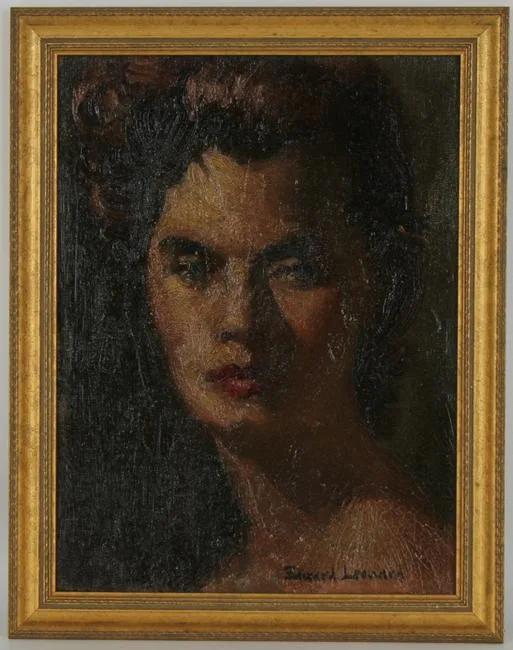 Untitled by Edward Leonard, Oil on board, sold Sep 2021