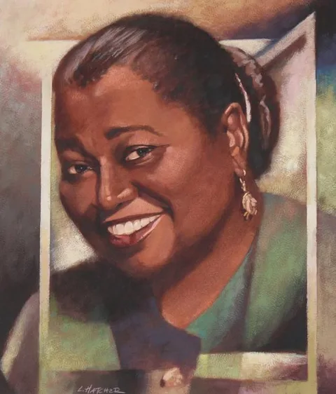 Lois Hatcher, Hattie McDaniel, Acrylic on Illustration Board