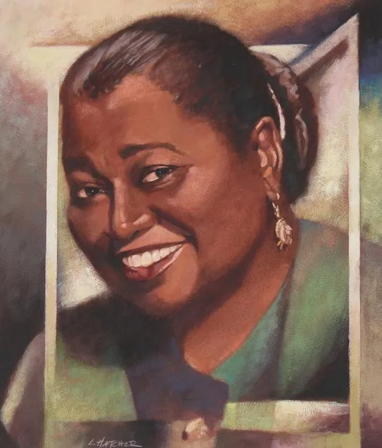 Lois Hatcher, Hattie McDaniel, Acrylic on Illustration Board