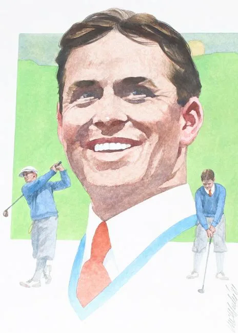 Bobby Jones by Tom McNeely, Watercolor on Paper, sold Sep 2021