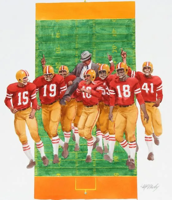 Tom McNeely, Bear Bryant, Watercolor on Paper