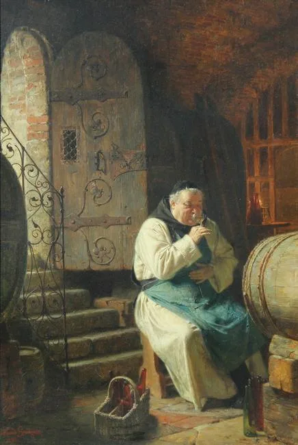 Untitled by Eduard von Grützner, oil on Canvas, sold Nov 2021