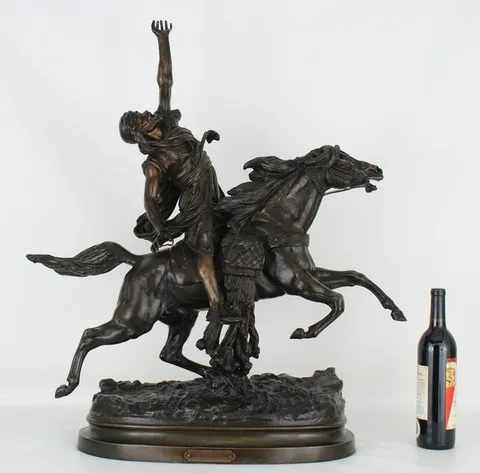 La Fantasia Arabe by Prosper Lecourtier, Bronze, sold Nov 2021
