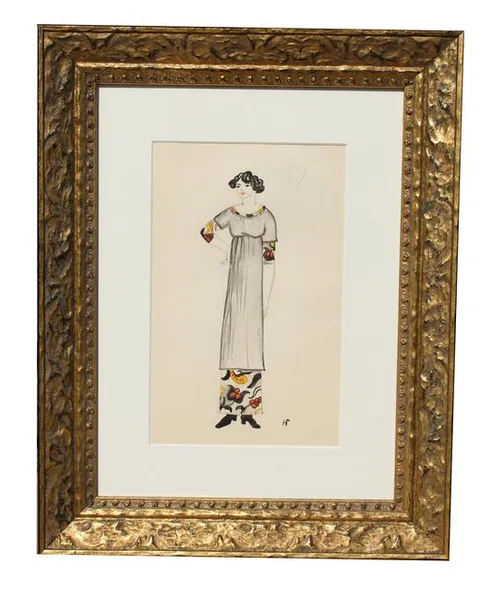 Goncharova: The Art and Design of Natalia Goncharova by Natalia Goncharova, Graphite & Watercolor on Paper, offered Nov 2021