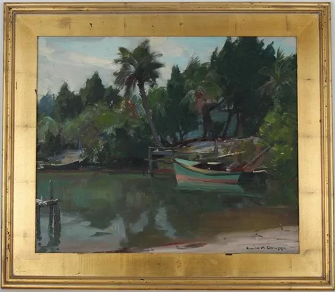 Emile Albert Gruppe, Sarasota FL, Oil on canvas