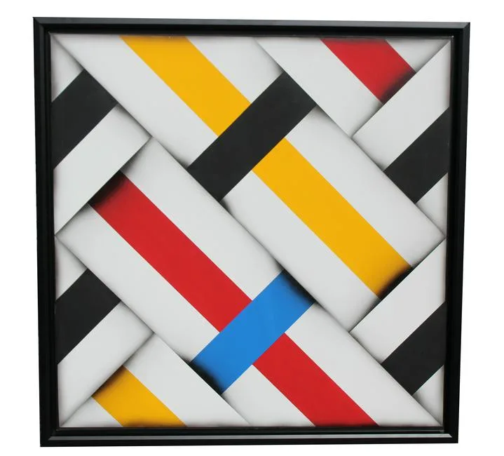 Untitled by Omar Rayo, Acrylic on Canvas, sold Nov 2021