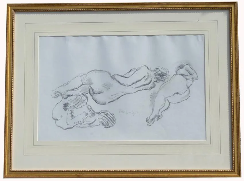Untitled by Moses Soyer, graphite, offered Nov 2021
