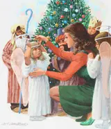 Mel Crawford, Children Dressed for Christmas Pageant
