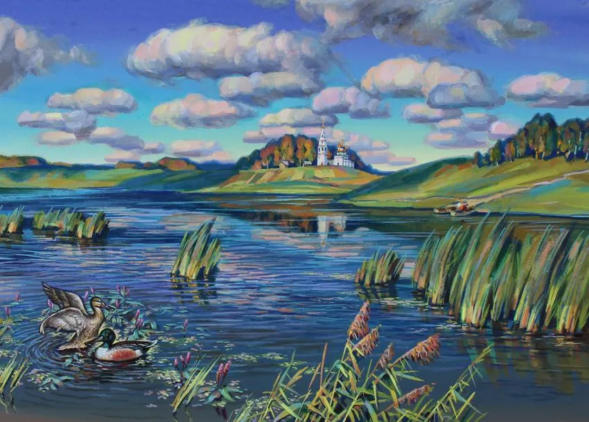 Northern Shoveler by Ivan Kozlov, Watercolor on Paper, sold Nov 2021