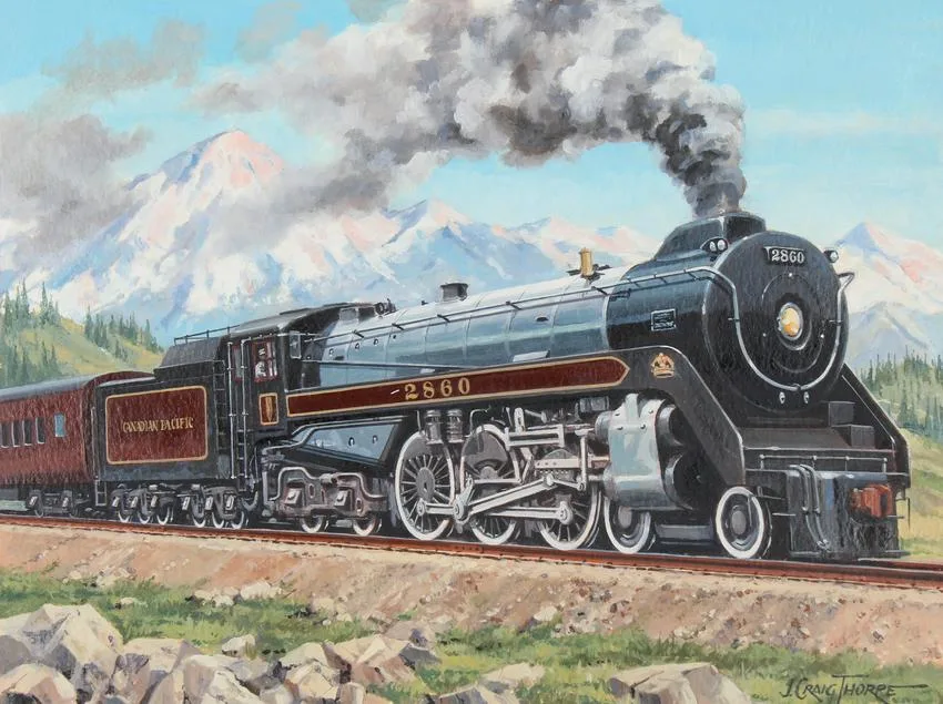 Canadian Pacific by J. Craig Thorpe, Oil on Paper, sold Nov 2021