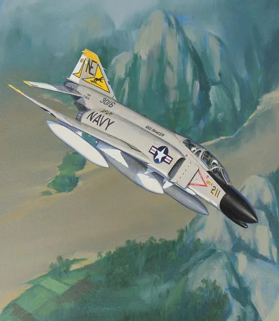 F-4 Phantom II by Jack Fellows, Oil on Masonite, sold Nov 2021