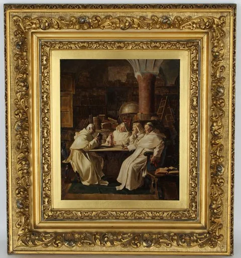 Untitled by Eduard von Grützner, Oil on panel, sold Jan 2022