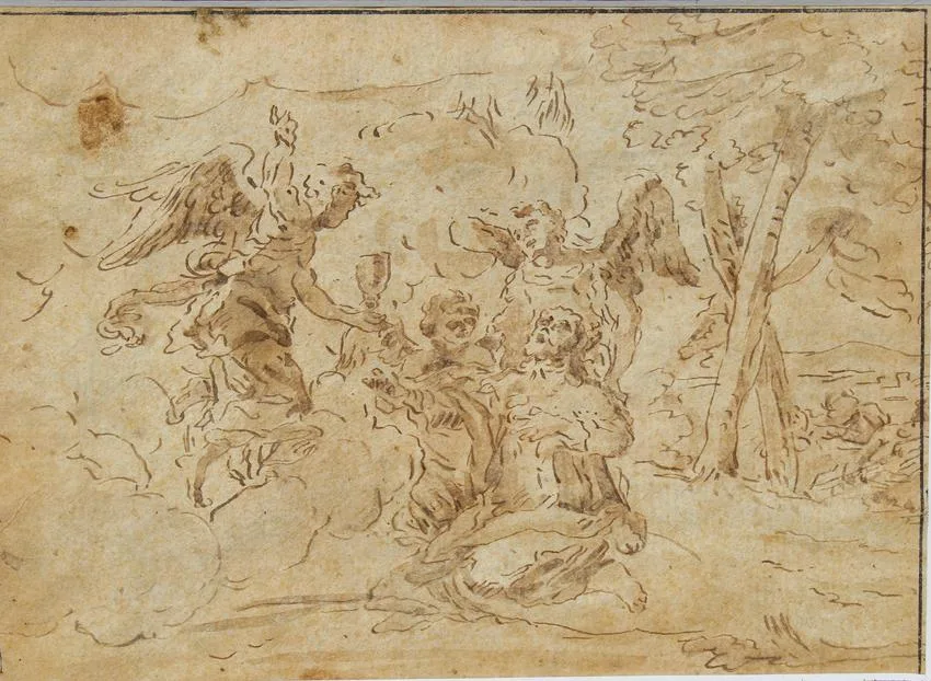Untitled by Giuseppe Cesari il Cavalier d'Arpino, pen and ink, sold Jan 2022