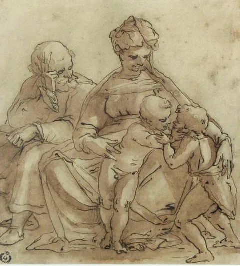 Untitled by Luca Cambiaso, Pen and ink, sold Jan 2022