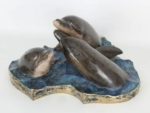 Robert Wyland, Dolphin Treaty, 1992, Bronze