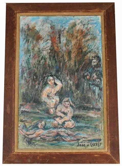 Jose de Creeft, Untitled, Oil on canvas