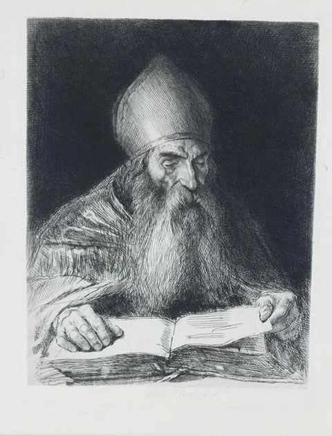 Léopold Flameng, Untitled, Etching