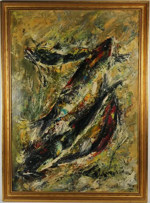 Untitled by Val Costello, oil on canvas, sold Jan 2022