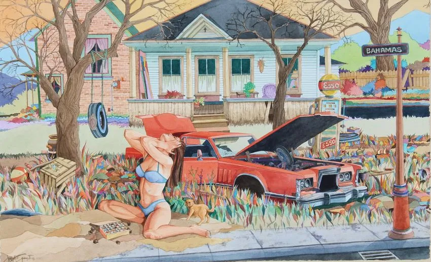 Untitled by Joseph E Grey, Watercolor, sold Jan 2022