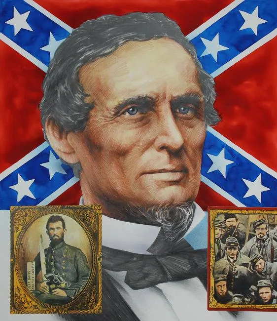 Robert E. Lee by Chris Calle, Mixed Media on Illustration Board, sold Jan 2022