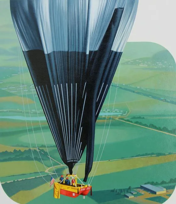 Double Eagle II by Howard Koslow, oil on Illustration Board, sold Jan 2022