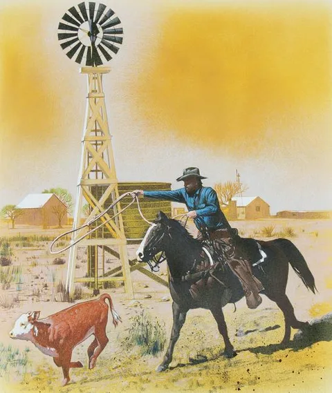 Jim Butcher, Southwestern Windmill, Mixed Media on Cold Press Illustration Board
