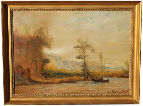 Untitled by Louis Michel Eilshemius, Oil on Board, sold Feb 2022
