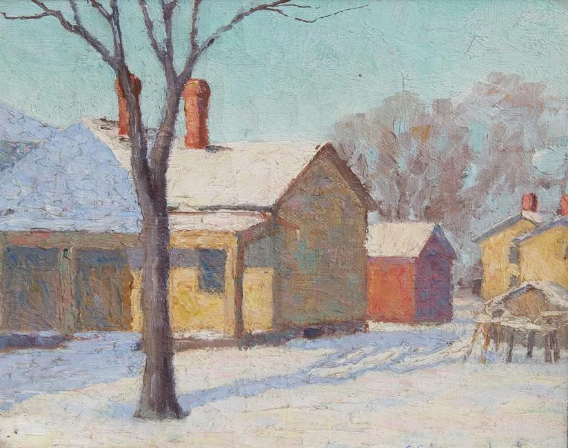 Untitled by Clara Emma Langenbach, 1916, Oil on board, sold Feb 2022