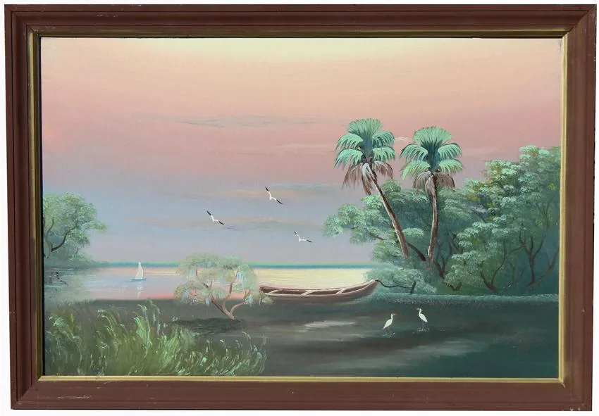 Untitled by Al Black, Oil on upson board, sold Feb 2022