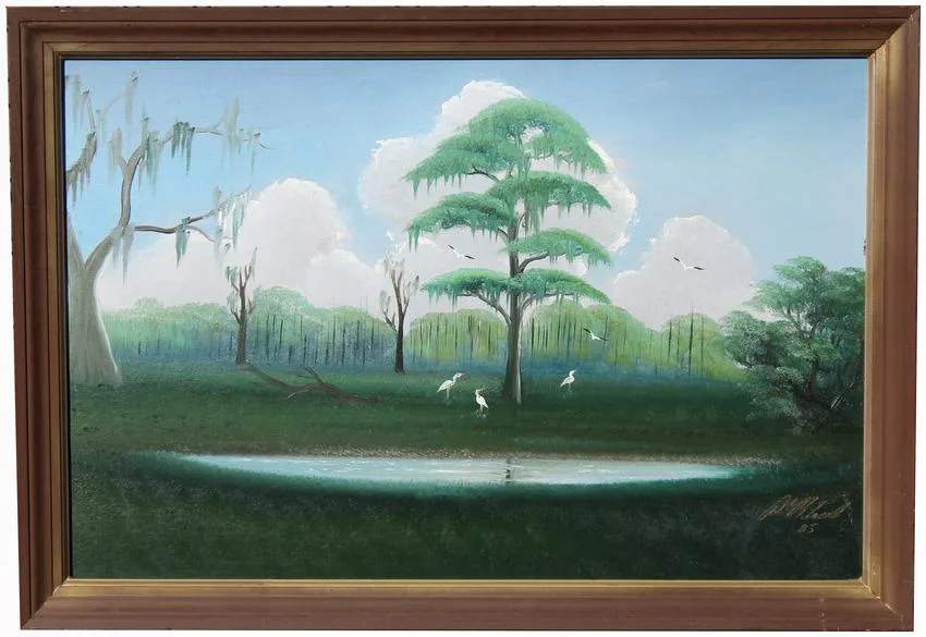 Untitled by Al Black, Oil on upson board, sold Feb 2022