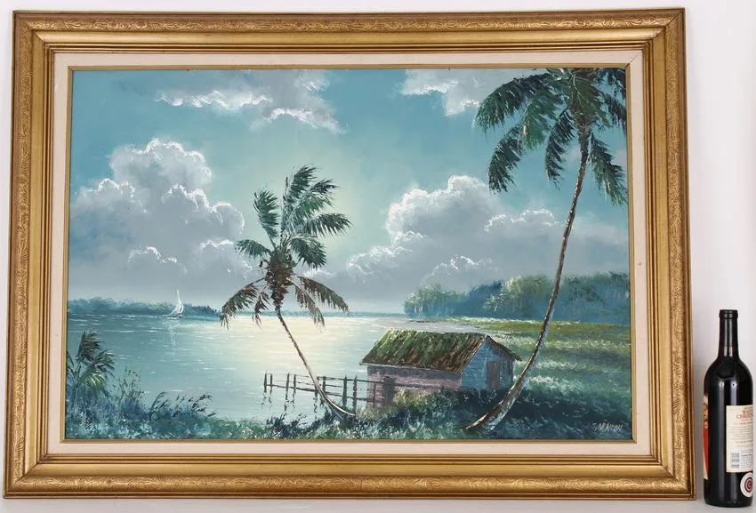 Untitled by Samuel Newton, Oil on upson board, sold Feb 2022