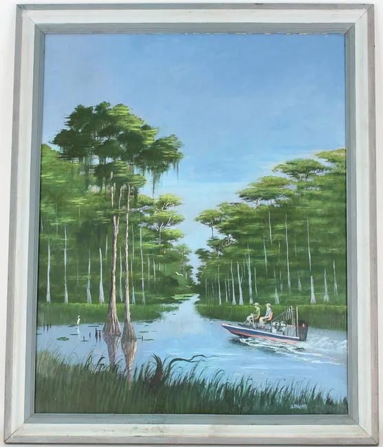 Untitled by Johnny Daniels, Oil on Masonite, sold Feb 2022