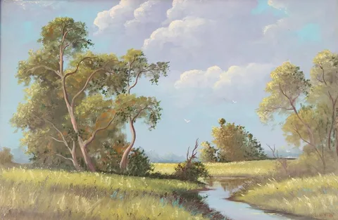 Lemuel Newton, Untitled, Oil on Upson Board