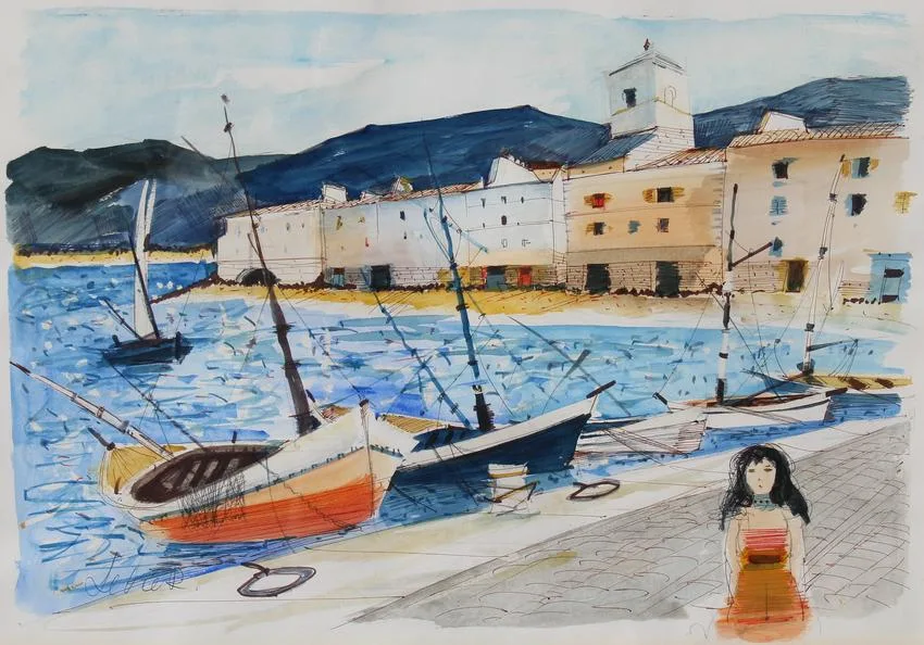 Charles Levier, Untitled, Watercolor on Paper