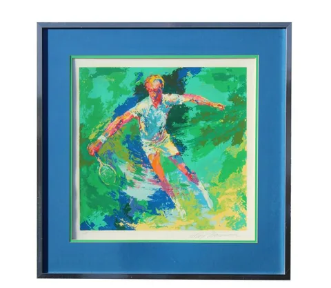 LeRoy Nieman, The Tennis Player, Color Serigraph