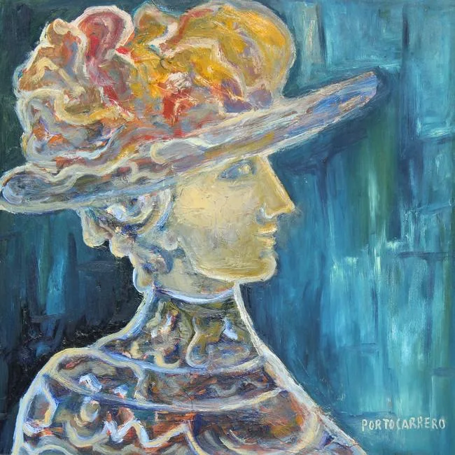 Untitled by René Portocarrero, Oil on board, offered Feb 2022