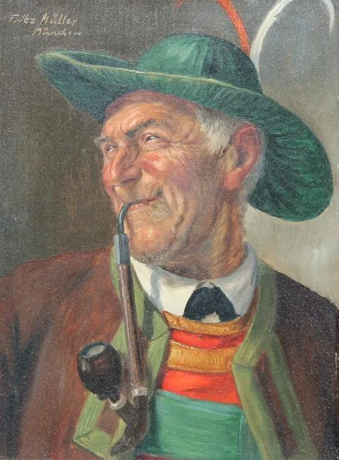 Untitled by Fritz Muller, Oil on Panel, offered Feb 2022