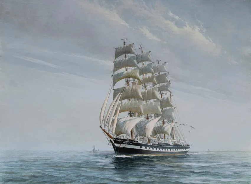 Tovarisch by Charles Lundgren, Oil on Masonite, sold Feb 2022