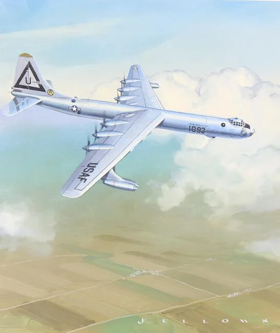 B-36 Peacemaker by Jack Fellows, Oil on Masonite, sold Feb 2022