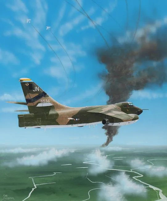EB-66 Destroyer by Steve Ferguson, Acrylic on Cold Press Illustration Board, sold Feb 2022