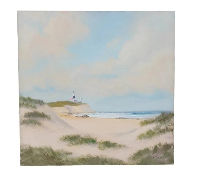 Earl Edward Collins, Montauk Lighthouse, Oil on Canvas