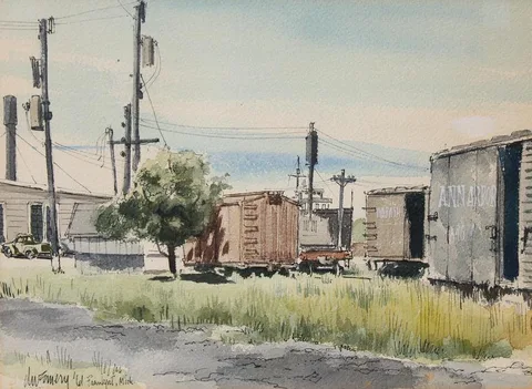 Frankfort, MI by Don Woodruff Emery, Watercolor, sold Feb 2022